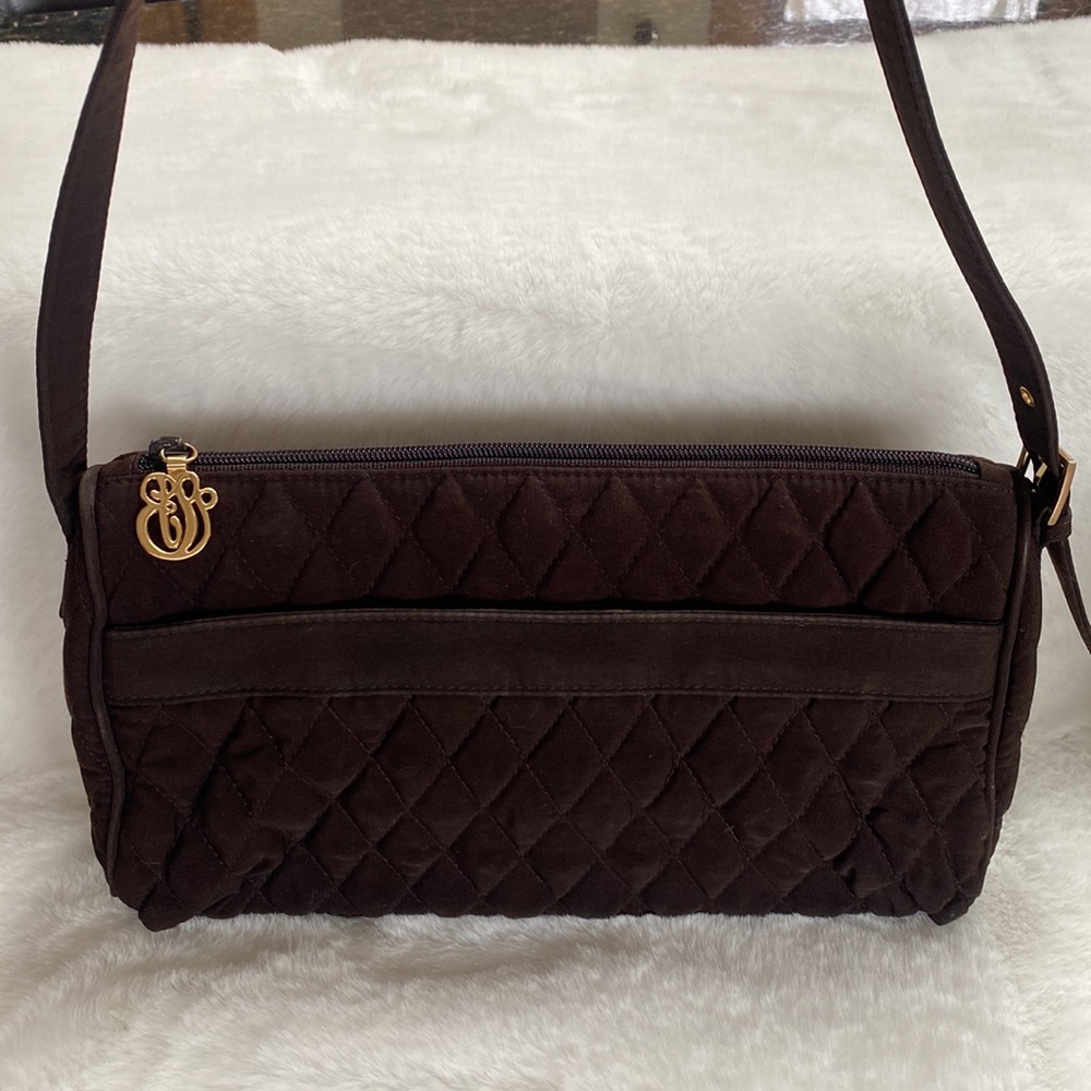Vera Bradley Brown Quilted Purse EUC